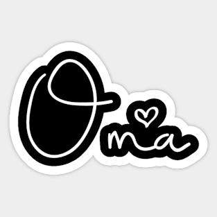 Oma He For Ger Grandma Sticker